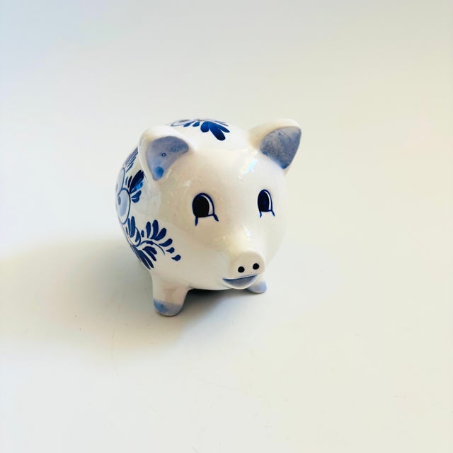 Delft Blue and White Piggy Bank For Sale - Image 4 of 12