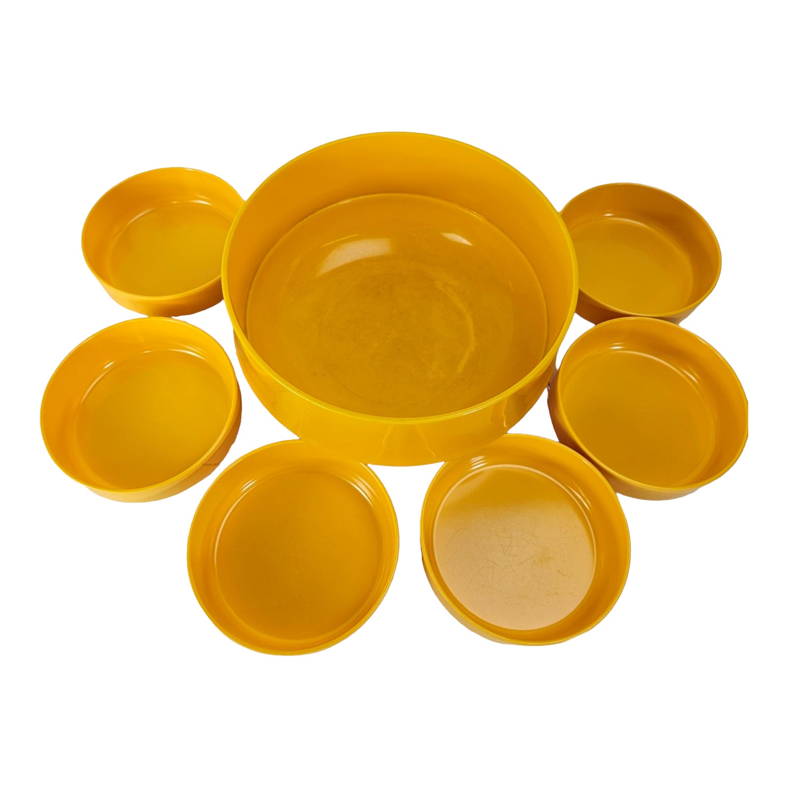 Ingrid Yellow Plastic Salad Bowl Set of 7 Chairish
