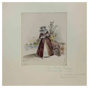 Louis Thomas Bardel, Portrait of a Lady, Lithograph, Early 19th Century