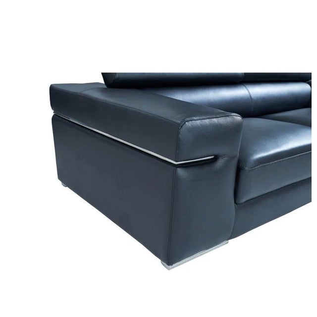 Casa Milano Soho Black 2-Piece Leather Match Living Room Set For Sale In Houston - Image 6 of 7