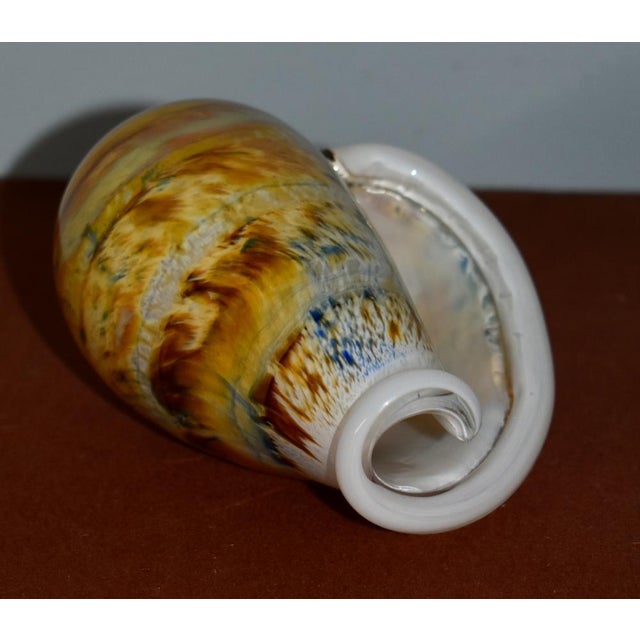 Vintage Decorative Art Glass Conch Shell For Sale In Philadelphia - Image 6 of 12