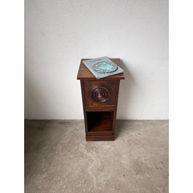 Wood Oak Bedside Table from Dudouyt, 1940s For Sale - Image 7 of 18