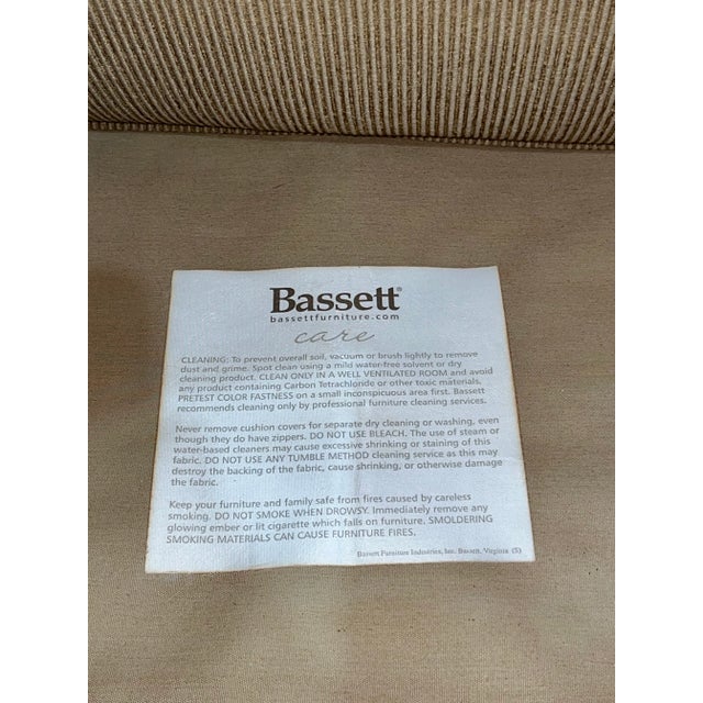 Bassett Tan Rolled Arm Fabric Club Chair For Sale In Las Vegas - Image 6 of 6