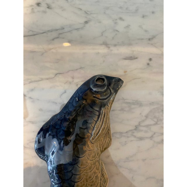 Cabin Vintage Ceramic Fish Wall Hook For Sale - Image 3 of 6