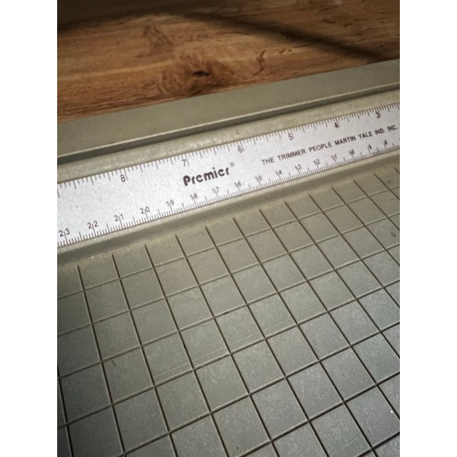 Vintage Industrial Heavy Plastic Paper Cutter For Sale - Image 4 of 6