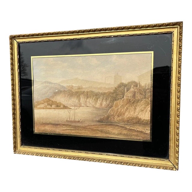 F. Rawlins, Maritime, 1830, Watercolor, Framed For Sale