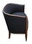 Wood French Sofa or Settee in the Art Deco Style Upholstered in Black Linen For Sale - Image 7 of 14