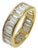 Vintage 18k Yellow Gold Baguette Cut Diamond Eternity Band, Size 6 For Sale