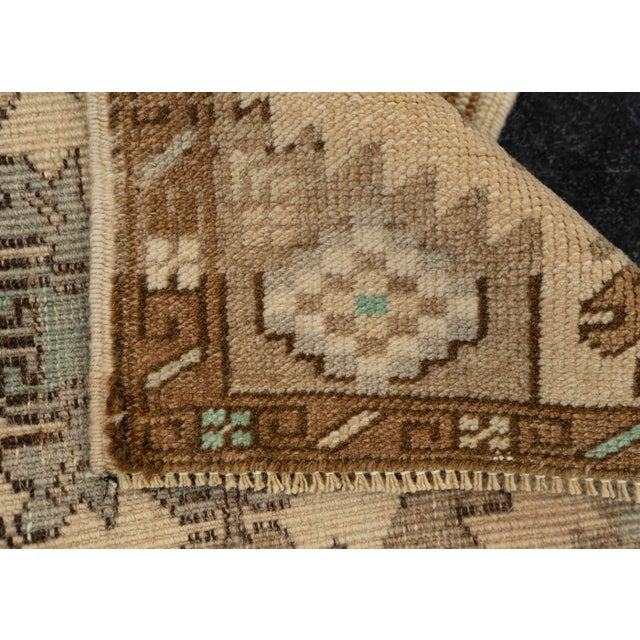 Turkish Mini Rug Oriental Hand Knotted Vintage Rug 1'7" x 3'4" #21256 For Sale In Houston - Image 6 of 8