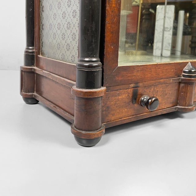 Italian 19th Century Style Wooden Table or Wall Cabinet with Mirror, 1930s For Sale - Image 13 of 18