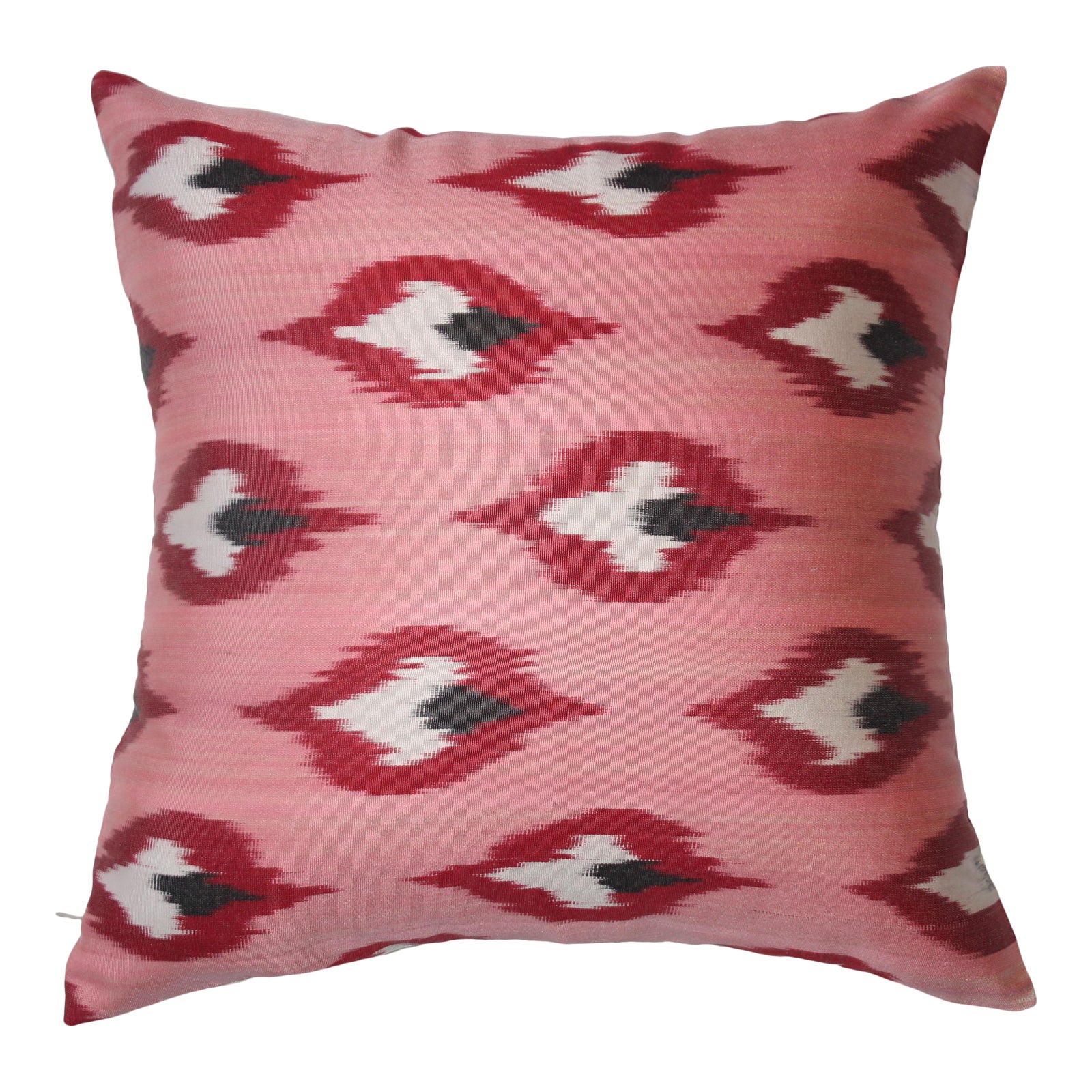 Contemporary Silk Ikat Bohemian Throw Pillow Chairish