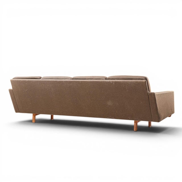 Wood Hans Wegner Style Mid Century Danish Teak 4 Seater Sofa For Sale - Image 7 of 9