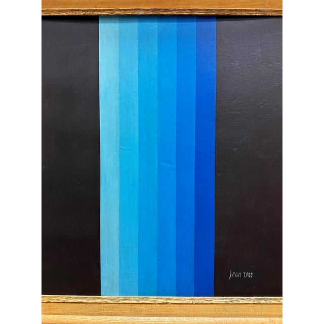 Mid 20th Century Mid-Century Abstract Op Art Painting, Signed Jean Rets, Framed For Sale - Image 5 of 10