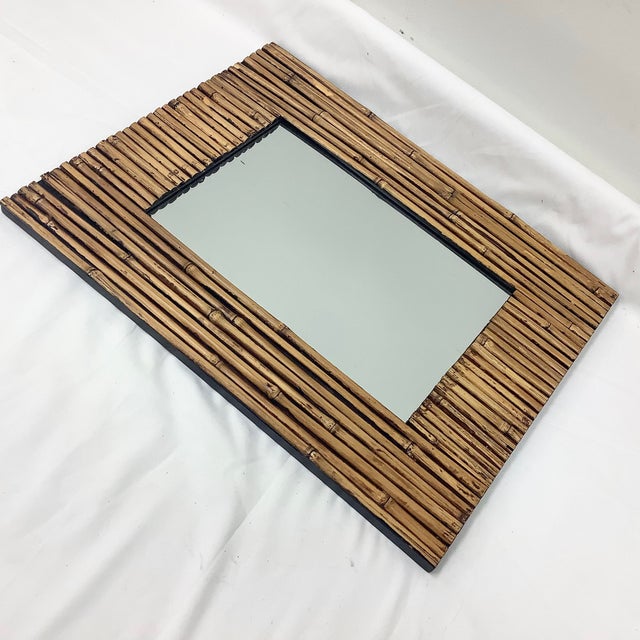 Mid-Century Coastal Boho Chic Hollywood Regency Bamboo Pencil Reed Wall ...