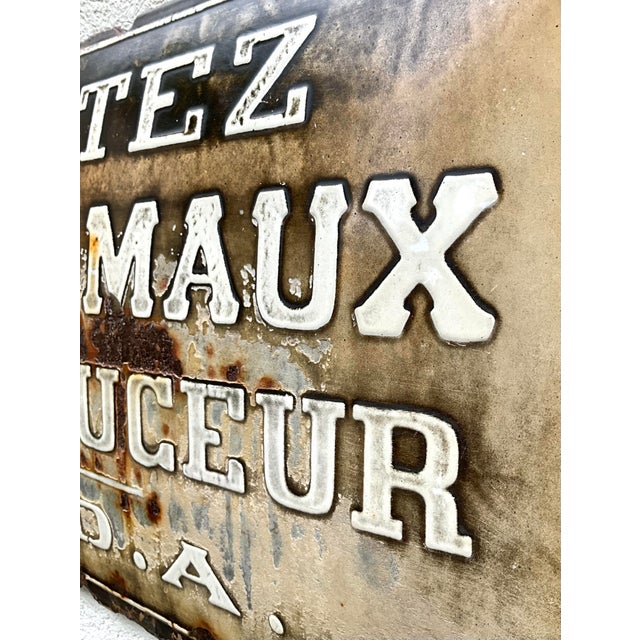 Early 20th Century Antique Belgian Embossed Enamel Animal Protection Sign, 1905 For Sale - Image 5 of 11