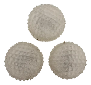 Ice Glass Recessed Lights from Hillebrand, 1970s, Set of 3
