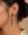 Modern Late 20th Century 14K Rose Gold Vermeil Silver Sapphire Topaz Iolite Designer Drop Earrings, Pair For Sale - Image 3 of 3