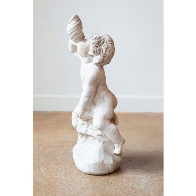 Neoclassical Mid 20th Century Swedish 20th Century Marble Cherub Statue For Sale - Image 3 of 9