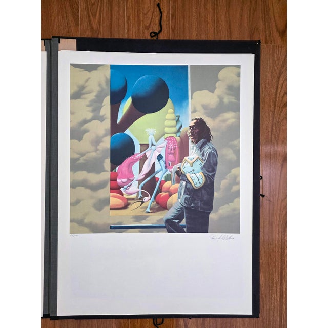 This original 1970s limited-edition lithograph by Michel Pellus, titled "Homage to the Masters," is a brilliant tribute to...