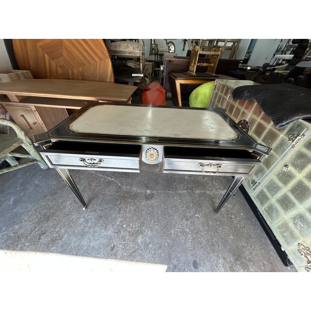 19th Century English Regency Ebonized Desk For Sale - Image 4 of 11