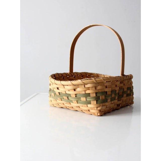 Hand-Woven Harvest Basket For Sale - Image 4 of 12