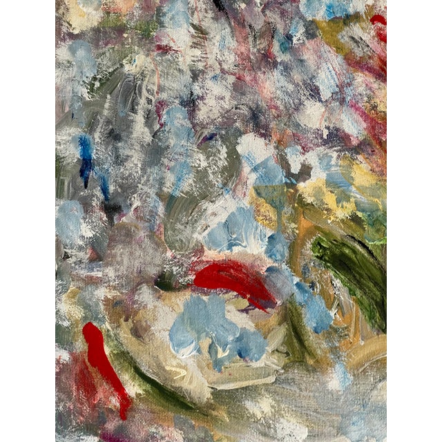 1970s 1970s Abstract Modern Mixed Media on Canvas Painting Florida Bromelias by M Shulga For Sale - Image 5 of 5
