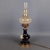 Metal 20th Century Blue Porcelain Table Lamp with Painted Flowers with Brass & Glass, France For Sale - Image 7 of 17