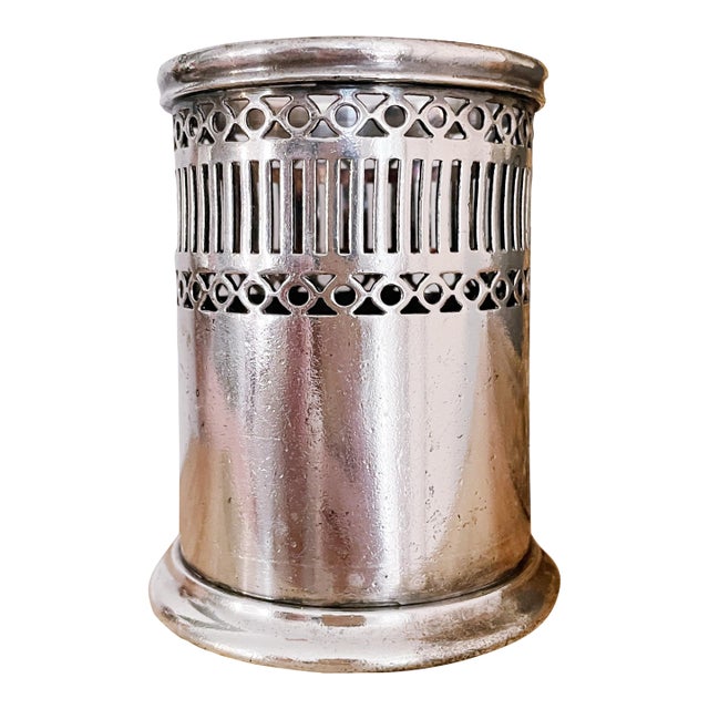 1924 Silver Plated Detroit & Cleveland Steam Navigation Company Ketchup Bottle Holder For Sale