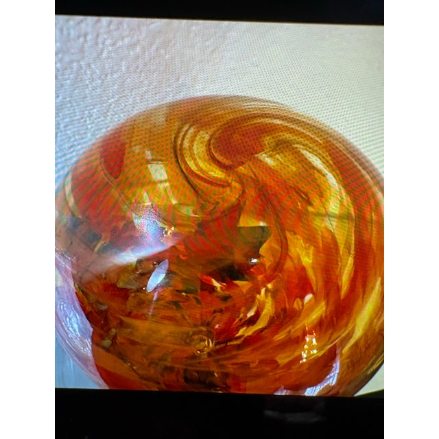 Vintage Friendship Ball or Gazing Ball With Holder For Sale - Image 4 of 6