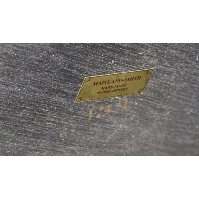 Maitland Smith Flame Mahogany Inlaid Lion Carved Center Table For Sale - Image 10 of 10