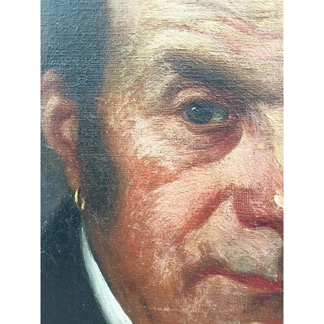 Black Portrait of a Man, 1890s, Oil on Canvas, Framed For Sale - Image 8 of 18