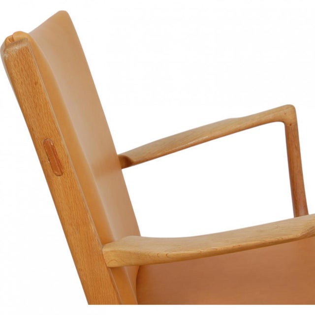 AP-16 Chair in Cognac Anilin Leather by Hans Wegner, 1970s For Sale - Image 8 of 15