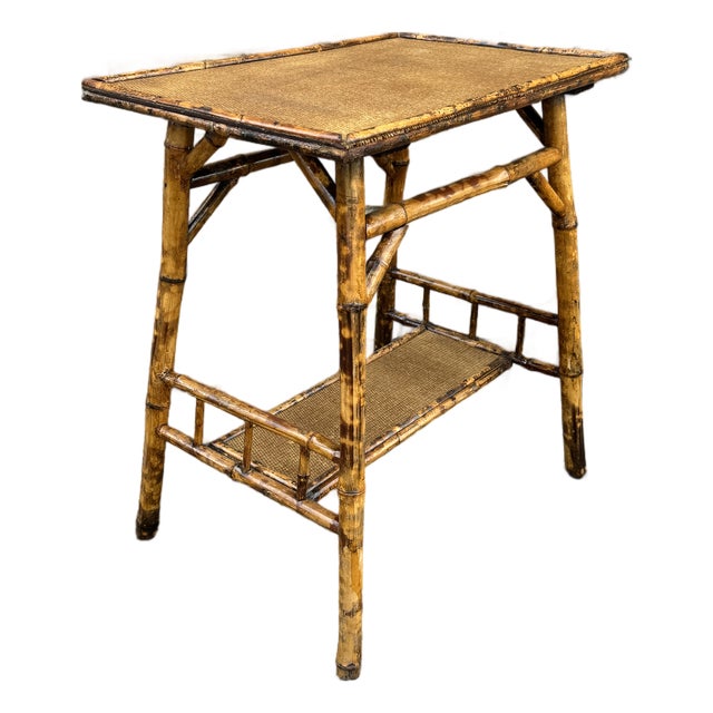 19th Century English Bamboo Side Table For Sale