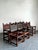 Rustic Vintage Spanish Leather and Wood Armchairs - Set of 6 For Sale - Image 3 of 14