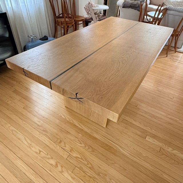 Mihaela Oak Dining Table For Sale - Image 10 of 11