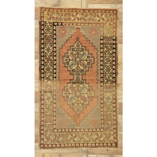 20th Century Turkish Oushak Accent Rug - 3′7″ × 6′3″ For Sale - Image 9 of 9