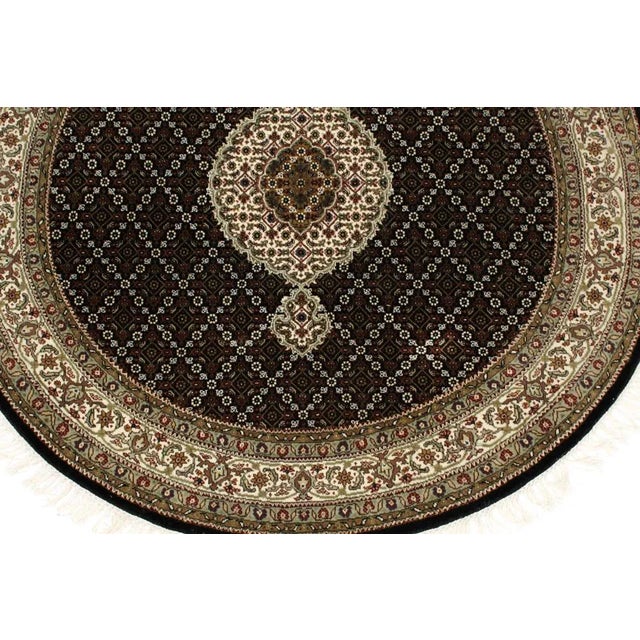 Textile Vintage 20th Century Indian Wool Indo Tabriz Rug, 1980s For Sale - Image 7 of 11