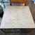 Chic coffee table made by Formations. Made of iron with a cerused oak top with geometic pattern on top. Hand-made in Los...
