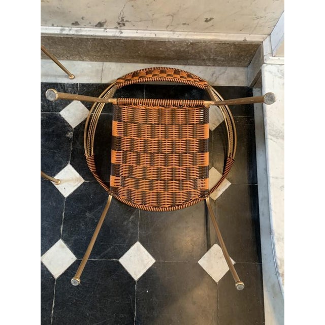 Vintage Italian Garden Patio Scoubidou Armchairs, 1950s, Set of 6 For Sale - Image 12 of 18