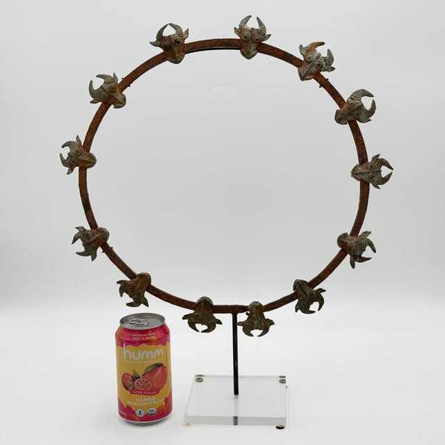 Metal Vintage Bamun Prestige Collar/Necklace From Cameroon For Sale - Image 7 of 7