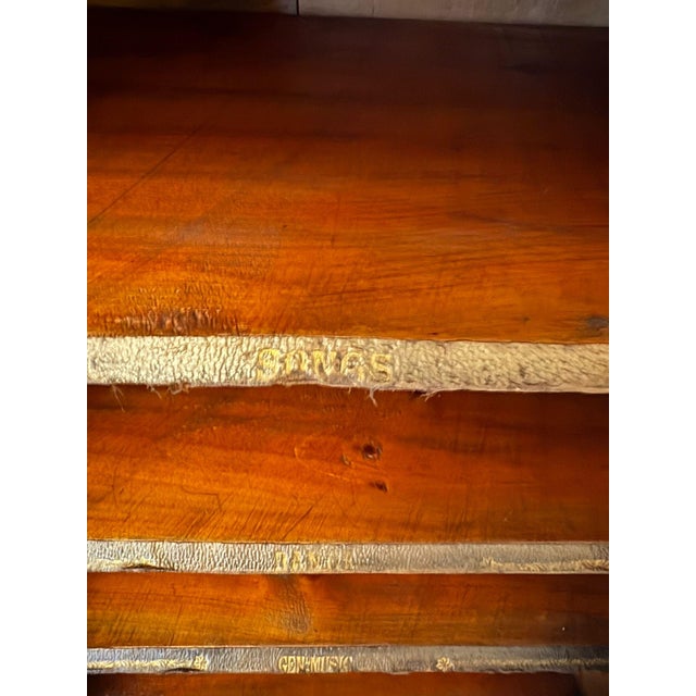 Brown Antique Victorian Mahogany Sheet Music Cabinet, 1880s For Sale - Image 8 of 9