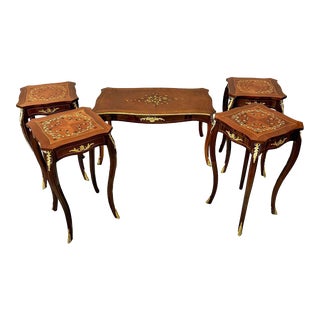 Table Set *5 Pieces* French Style Side Tables For Sale