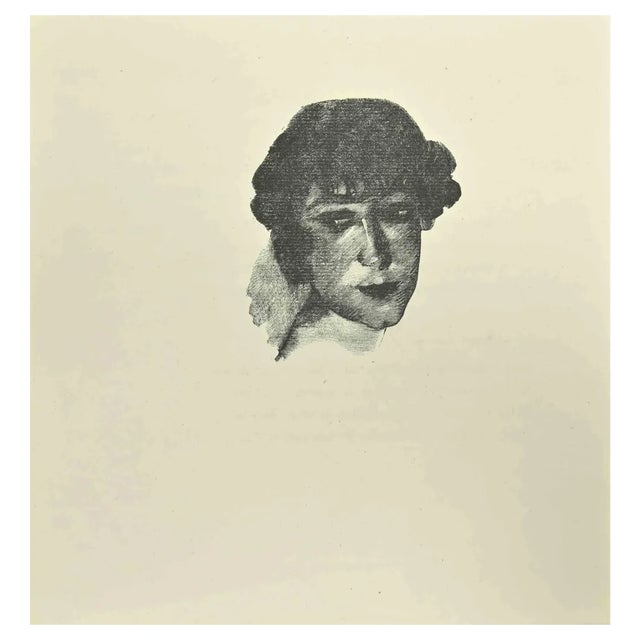 After Jean Paul Sauget, Portrait, 1921, Woodcut For Sale