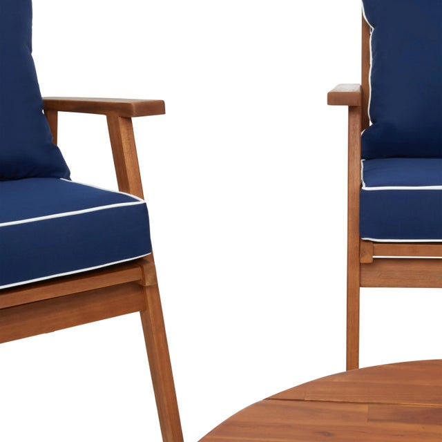 2020s Deacon 4 Piece Living Set - Natural/Navy Blue For Sale - Image 5 of 8