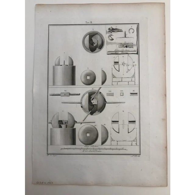 18th Century Italian Scientific & Mechanical Engraving For Sale - Image 4 of 4