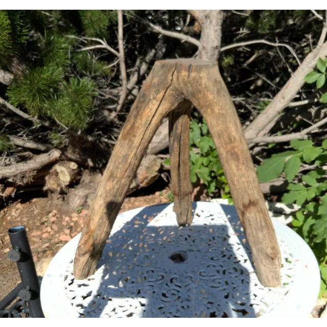 Rustic 17th Century Primitive Three Legged Stool For Sale - Image 3 of 3