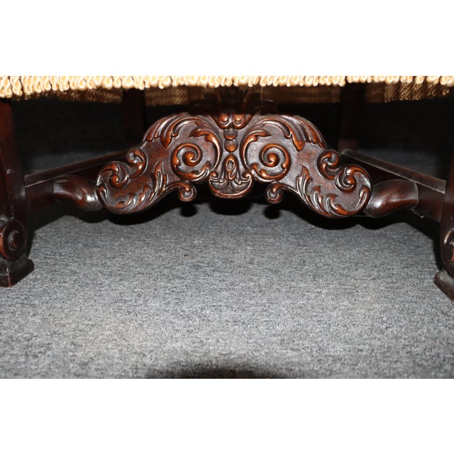 Jacobean Renaissance Style Walnut Armchairs For Sale - Image 9 of 10