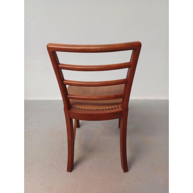 Wood Danish Mid-Century Mahogany Dining Chairs with Upholstery, 1940s, Set of 12 For Sale - Image 7 of 13