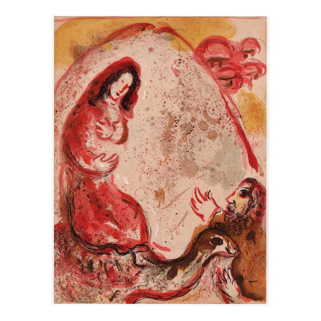 Marc Chagall, Rachel Dérobe les Idoles de son Père (Rachel Steals Her Father's Household Gods), 1960, Original Lithograph For Sale