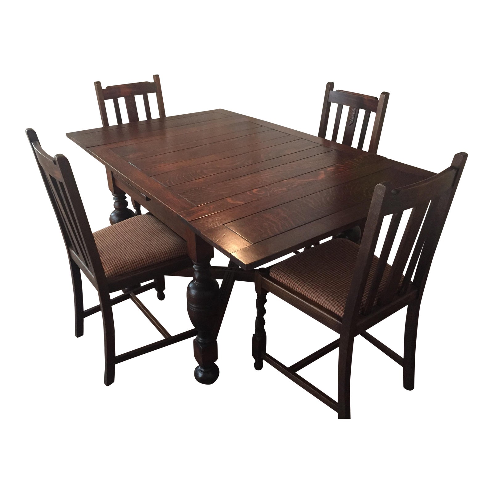 Antique English Pub Table & Chairs Chairish
